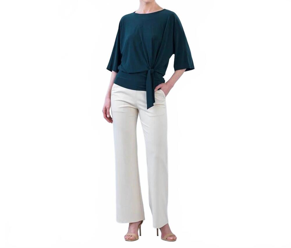 NEW CLARA SUN WOO signature side tie top in hunter green